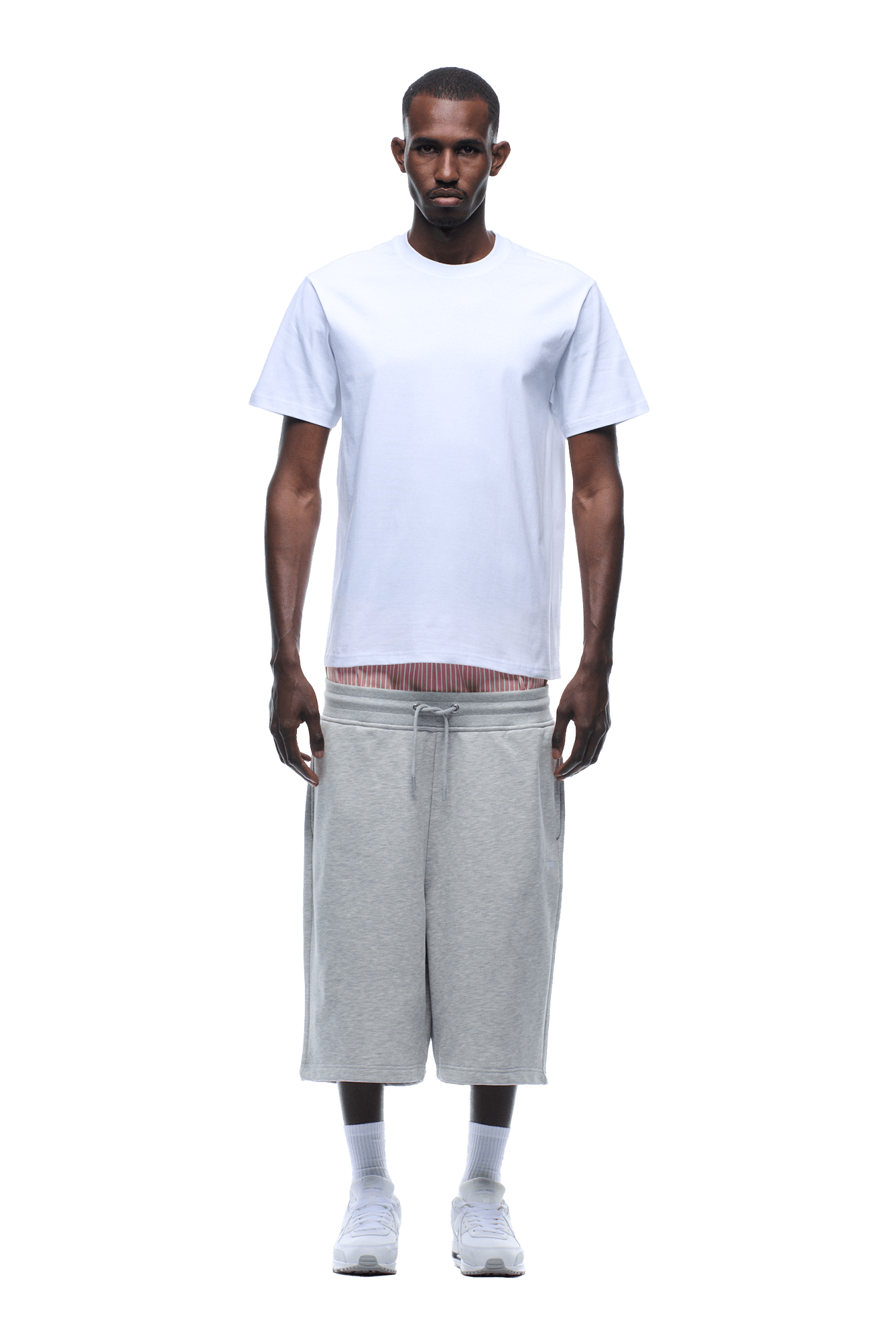 WEISSES T-SHIRT MIT MEHREREN LOGOS