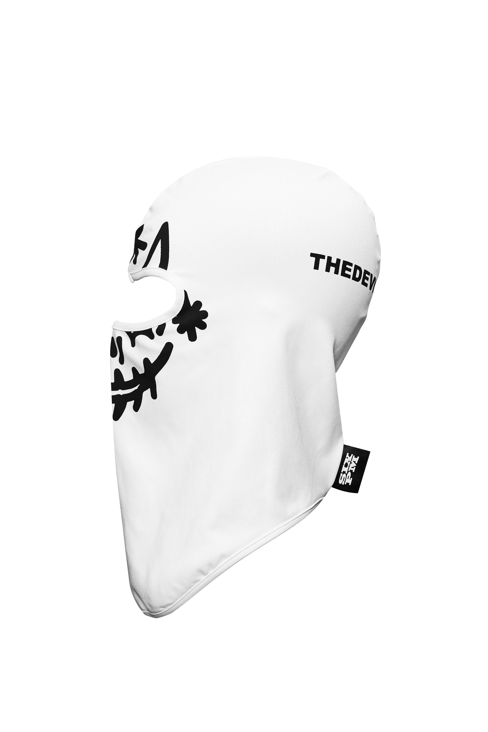 F&F SKI MASK DEMON BALACLAVA WHITE