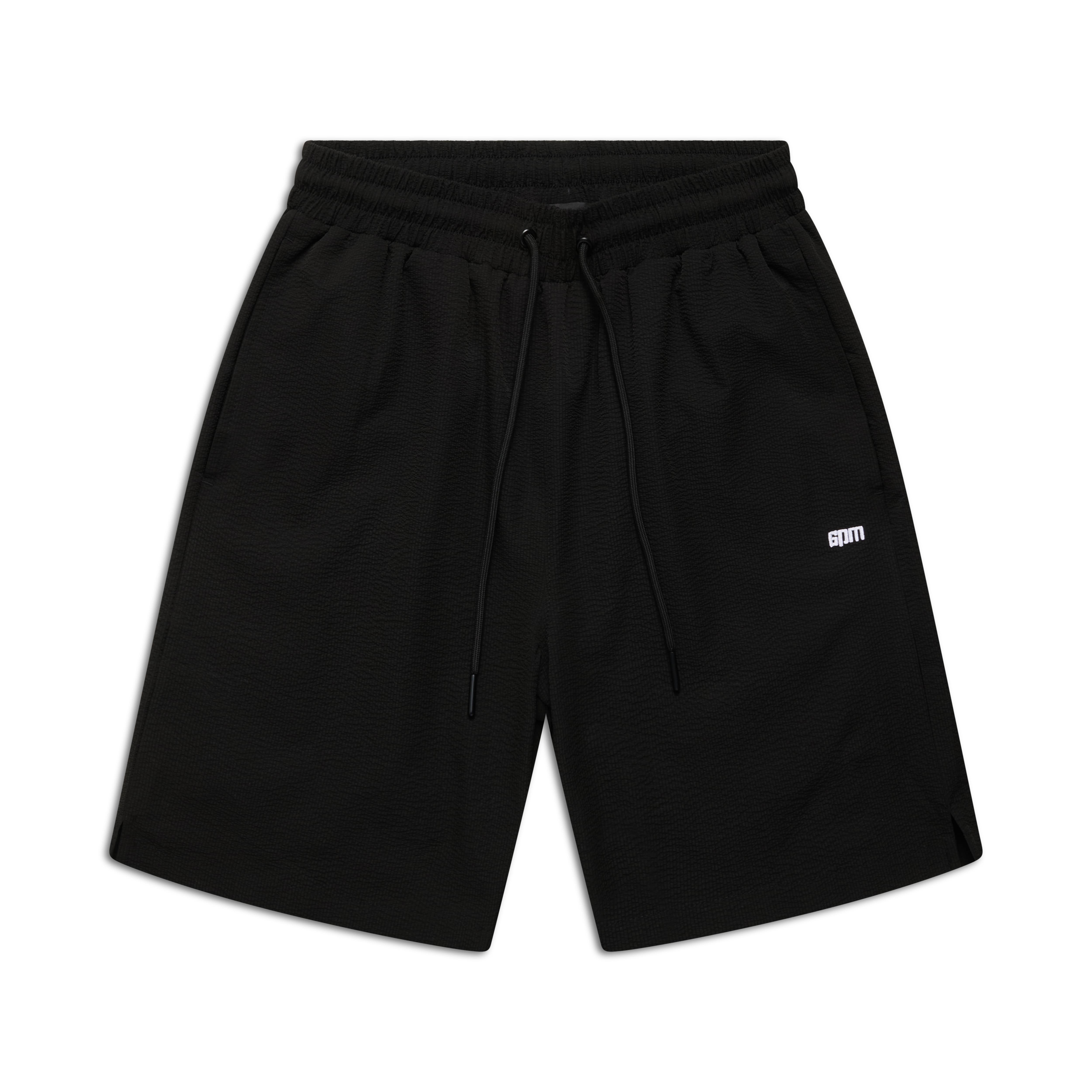 SEERSUCKER BADESHORTS SCHWARZ