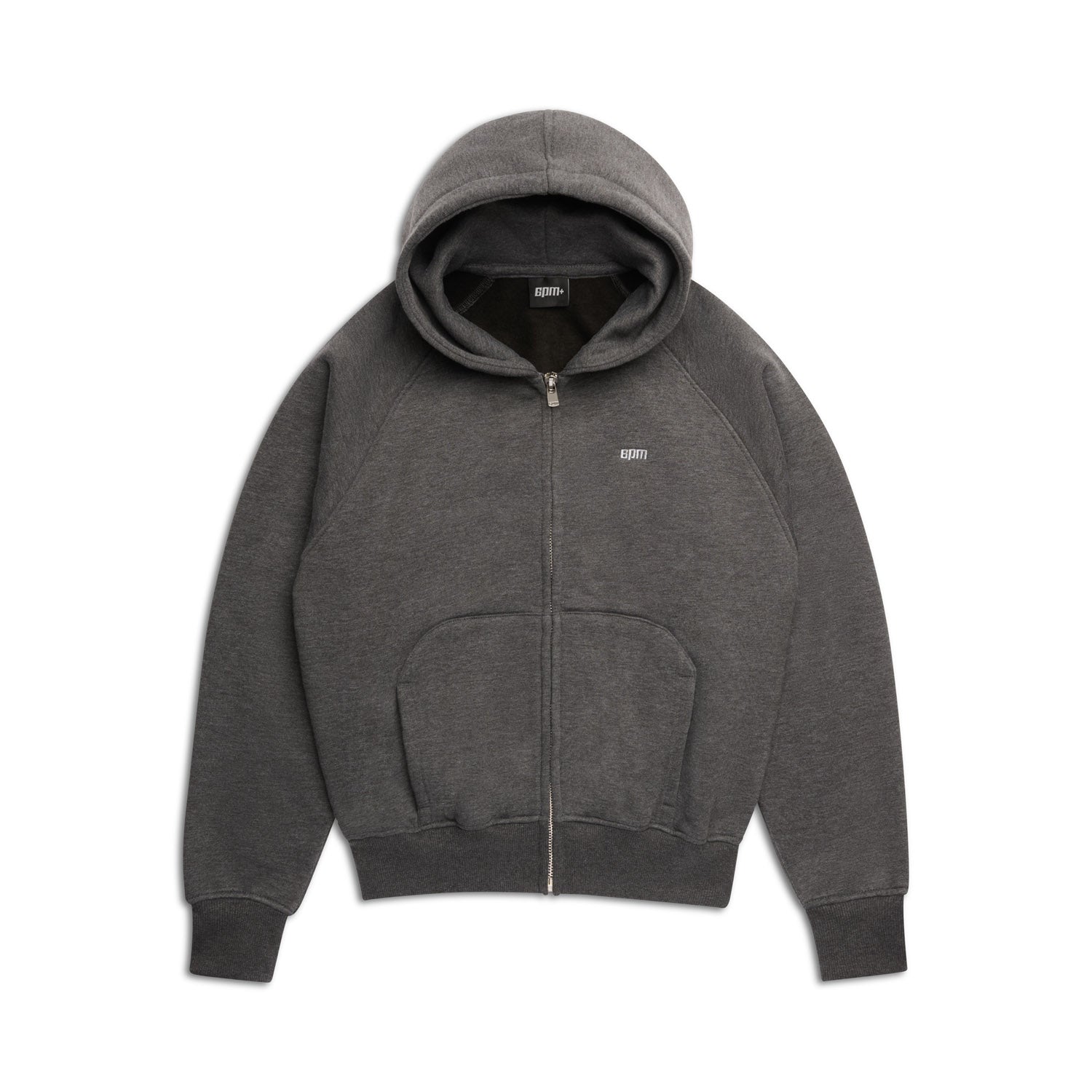 ZIP HOODIE DARK GREY MELANGE