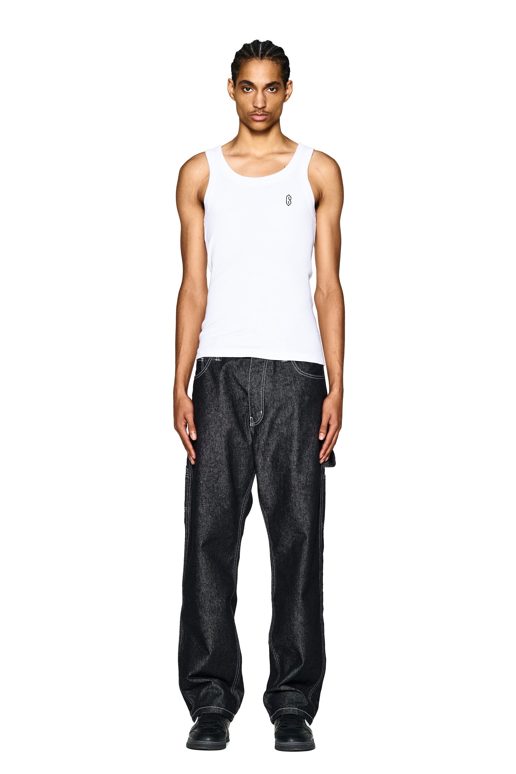 LOGO DENIM JEANS BLACK