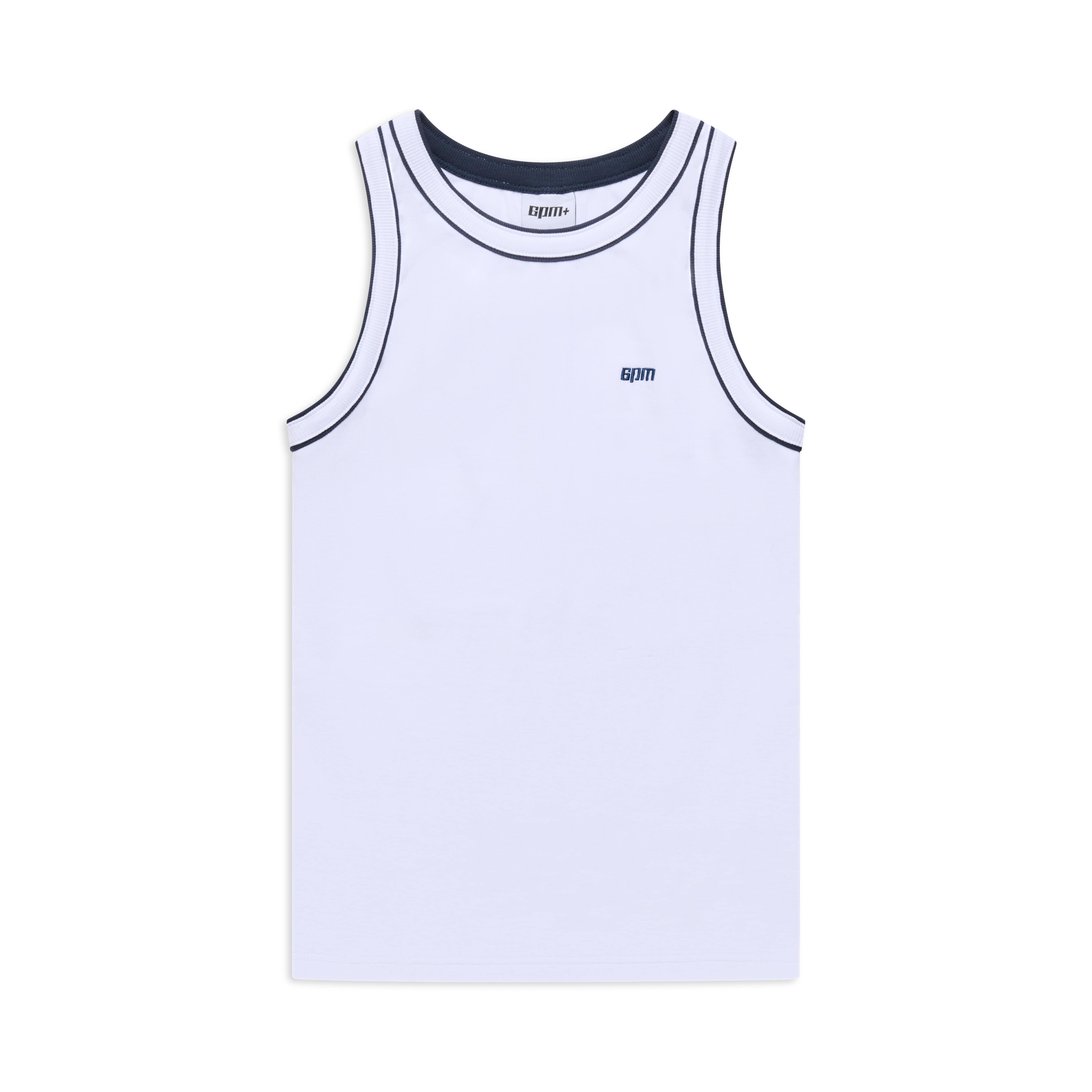 Tanktop Weiß/Marineblau