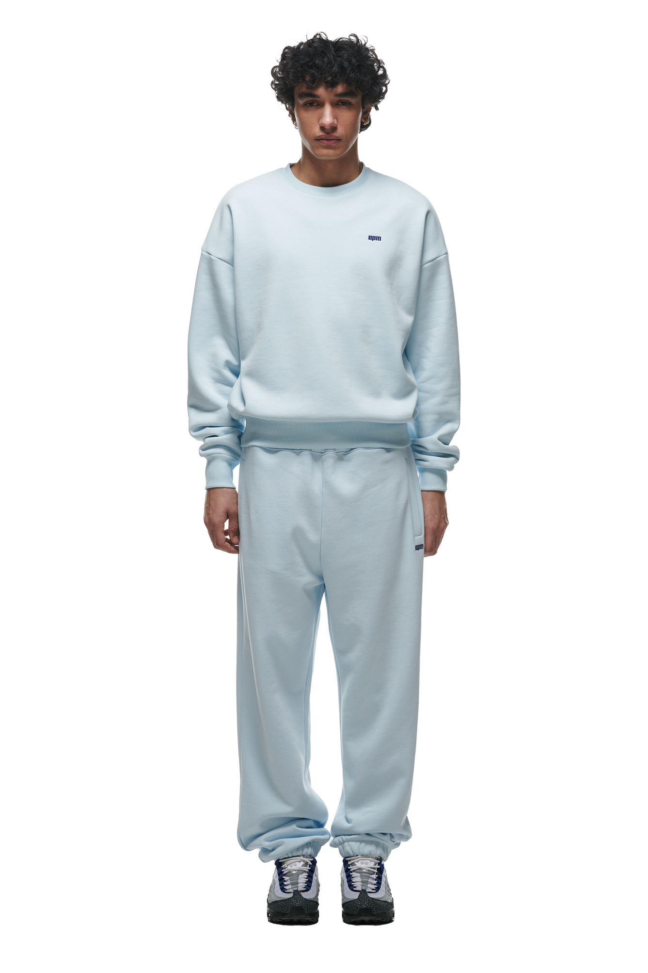 Rundhalsausschnitt, Eisblau